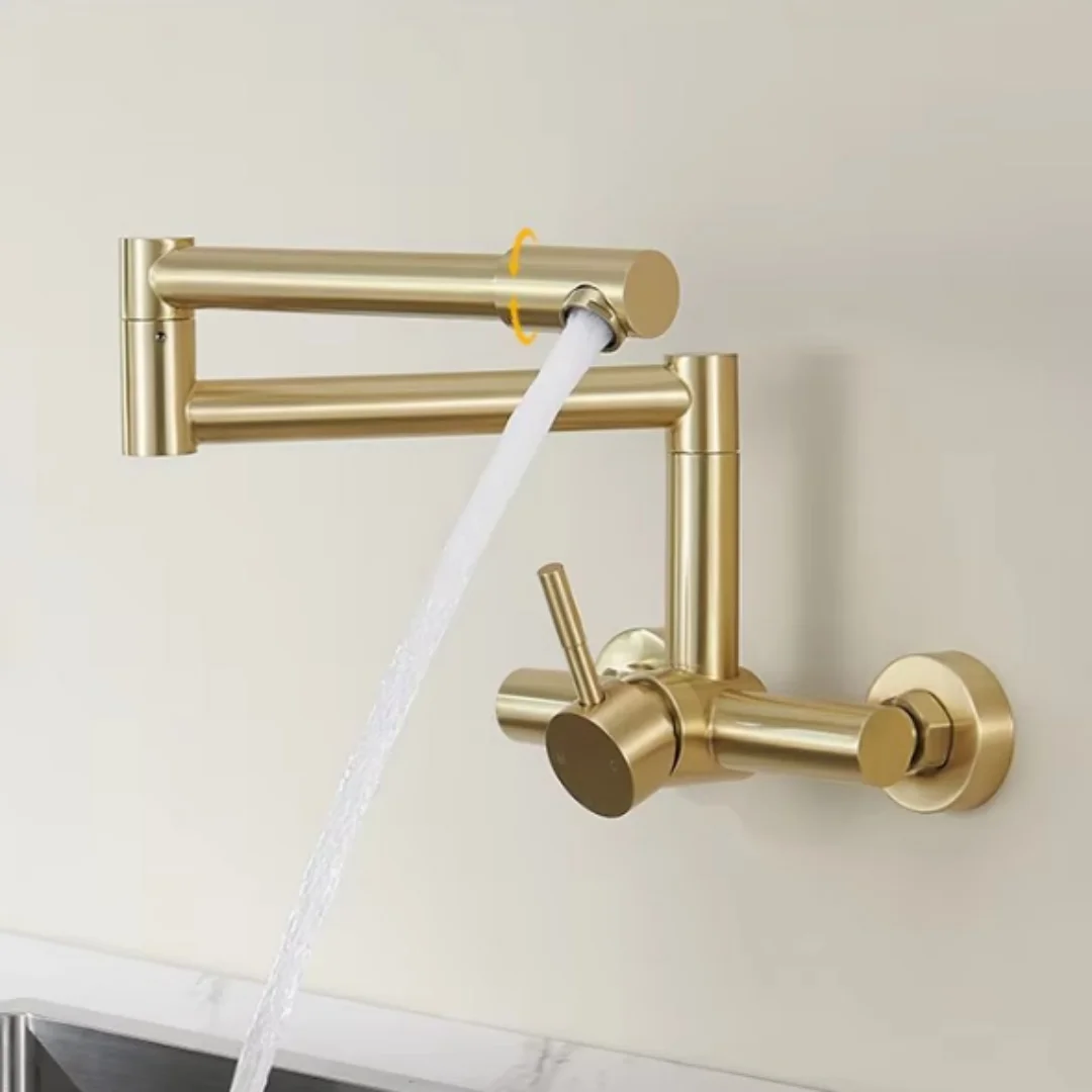 Zwarte wandkraan voor de goots - Pot Filler Faucet Wall Mount Folding recensie en prijs