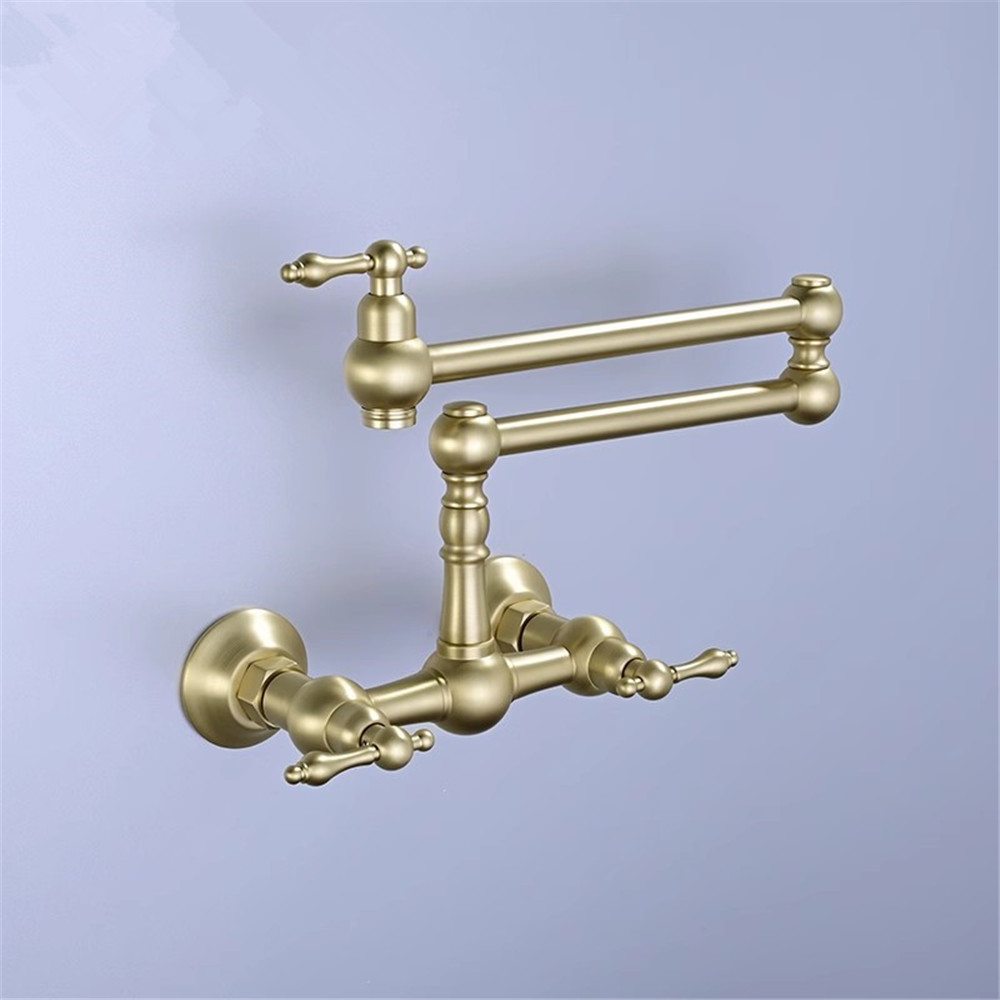 Geborsteld goud Potvullerkraan - Pot Filler Faucet Wall Mount Folding recensie en prijs