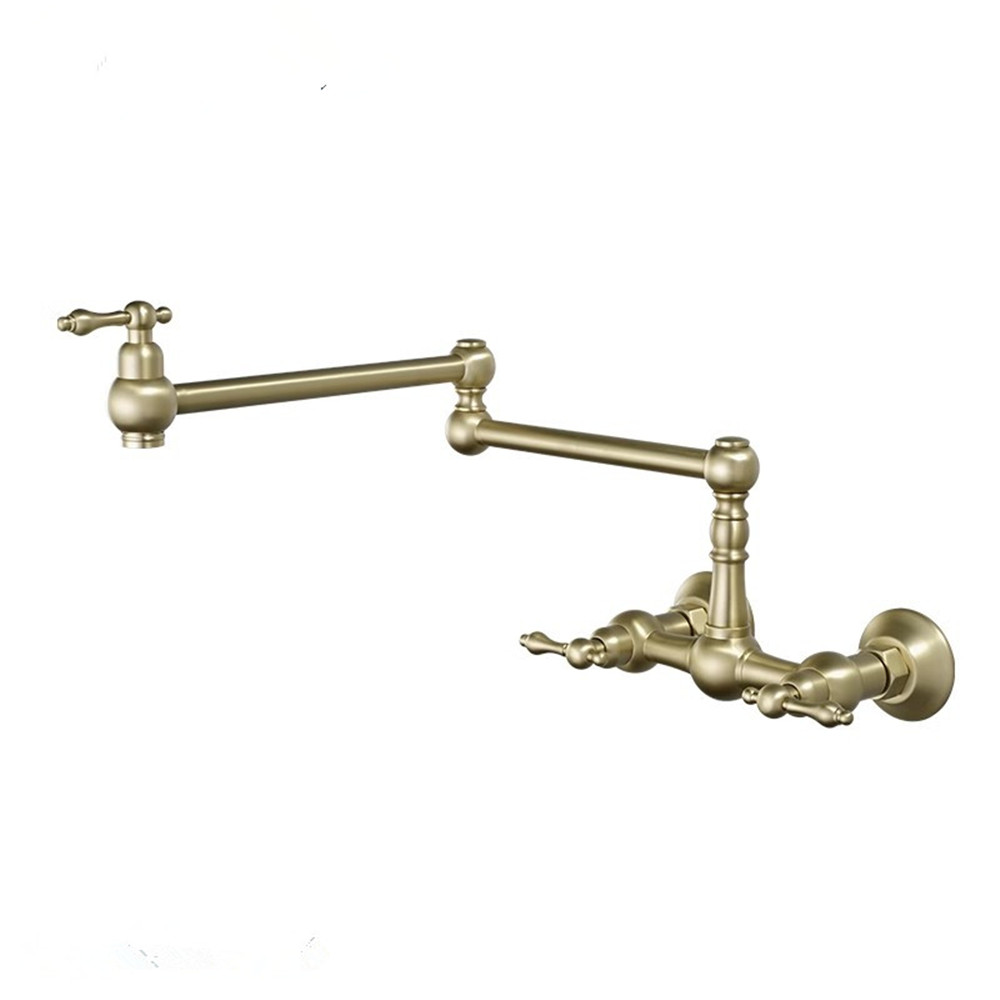 Geborsteld goud Potvullerkraan - Pot Filler Faucet Wall Mount Folding recensie en prijs
