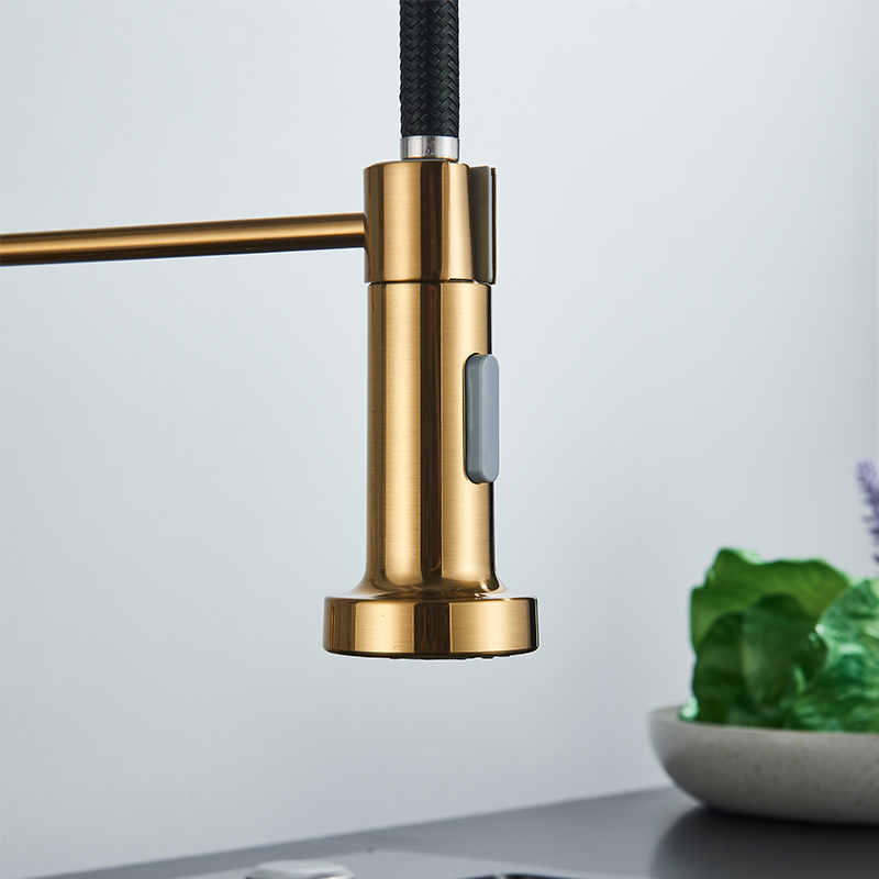 Geborsteld gouden keukenkraan  - Pull Down Spray Kitchen Faucet Brushed Nickel recensie en prijs